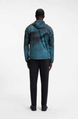 Slim-fit hooded jacket , Blue
