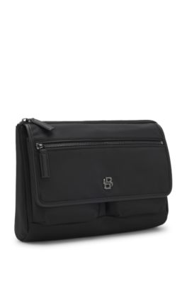 BOSS - ストラクチャード ツイル ショルダーバッグ ロゴストラップ