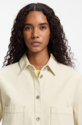 Shirt-style denim jacket, Natural