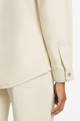 Shirt-style denim jacket, Natural