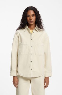 Shirt-style denim jacket, Natural
