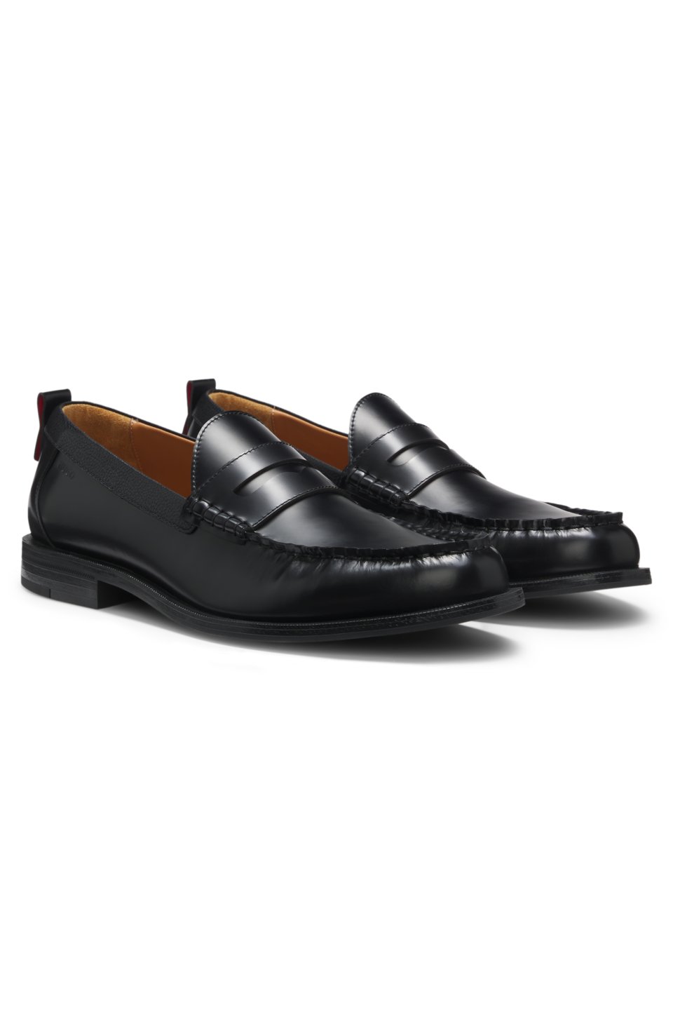 Penny loafers in brush-off leather