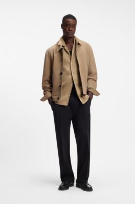 Penny loafers in brush-off leather, Black