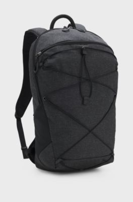 Ripstop backpack with chest strap and pockets, Black