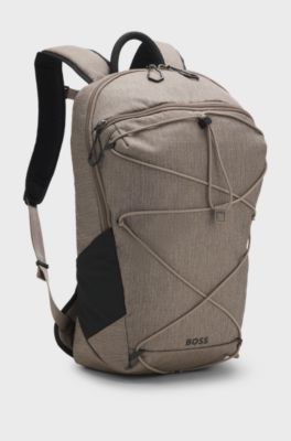 Ripstop backpack with chest strap and pockets, Beige