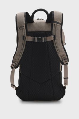 Ripstop backpack with chest strap and pockets, Beige