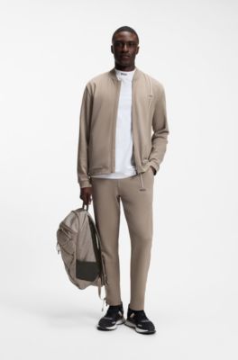 Ripstop backpack with chest strap and pockets, Beige