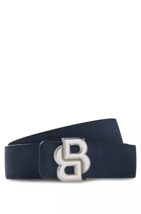 Reversible leather belt with Double B buckle