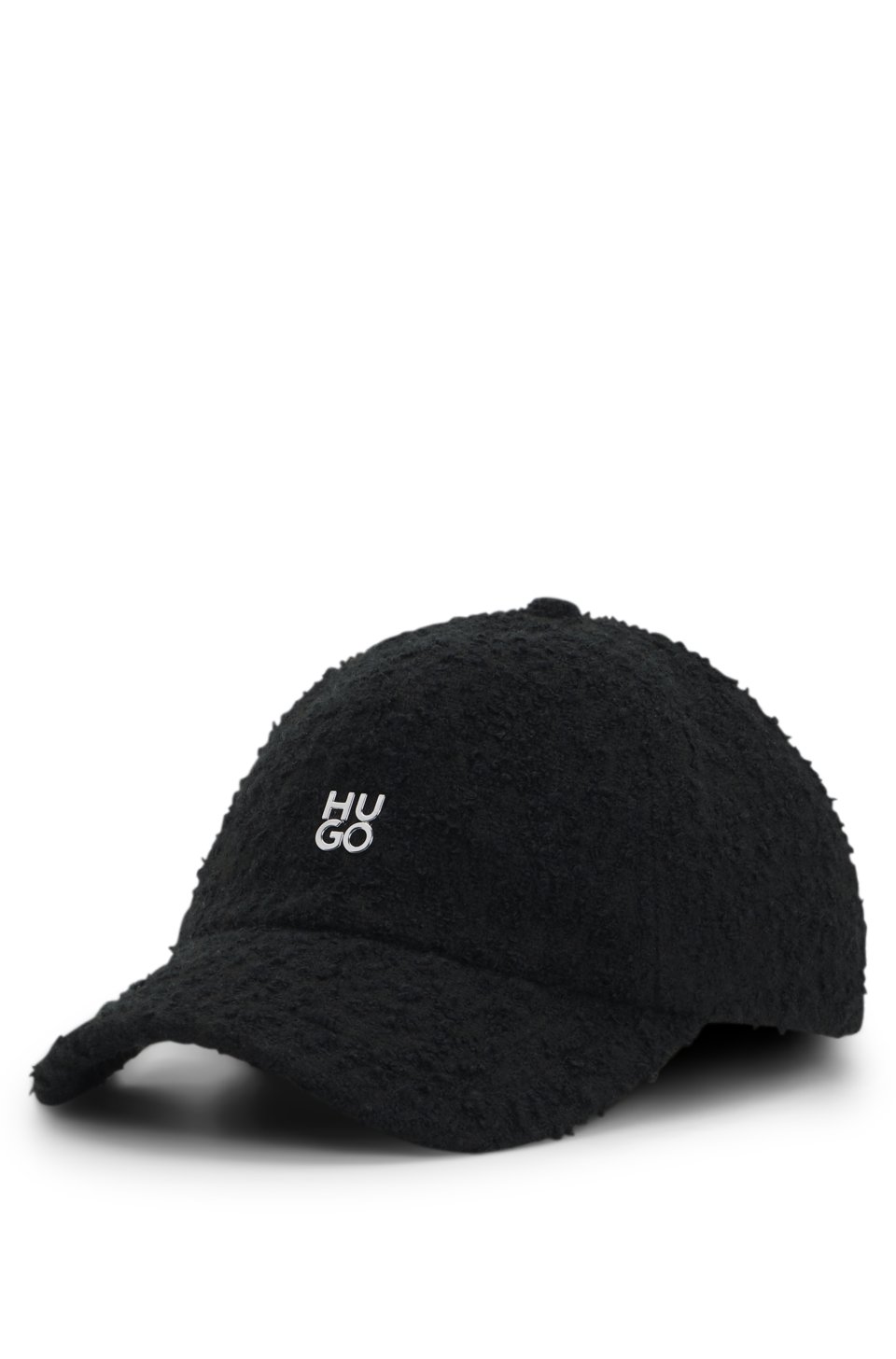 Wool-blend cap with a bouclé texture