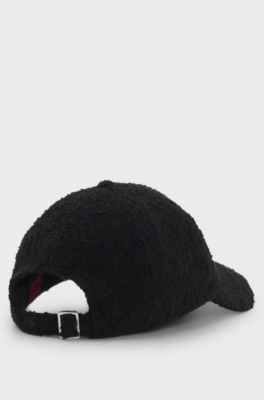 Wool-blend cap with a boucl&eacute; texture, Black