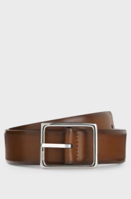 Reversible leather belt, Brown