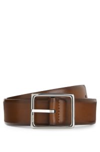 Reversible leather belt, Brown