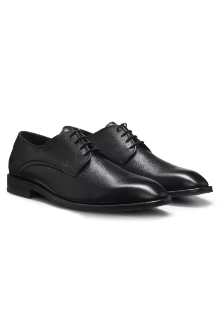 Chaussures à lacets en cuir grainé confectionnées en Italie