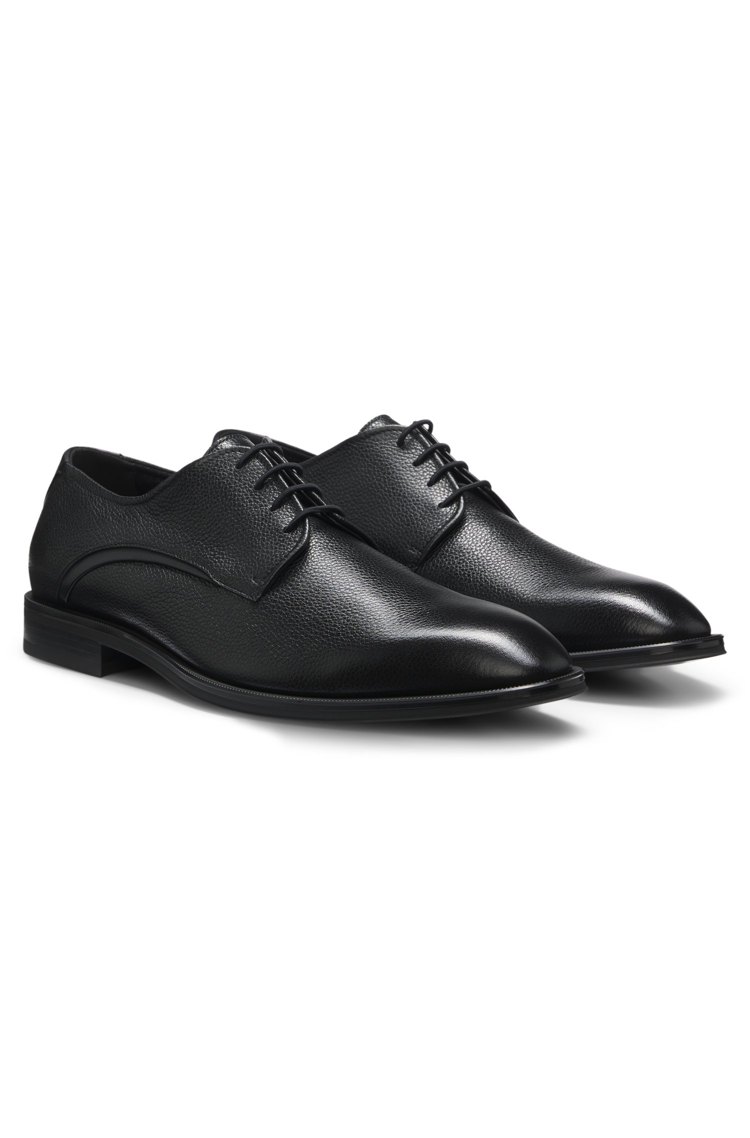 Boss Grained leather lace-up shoes made in Italy snörskor herr