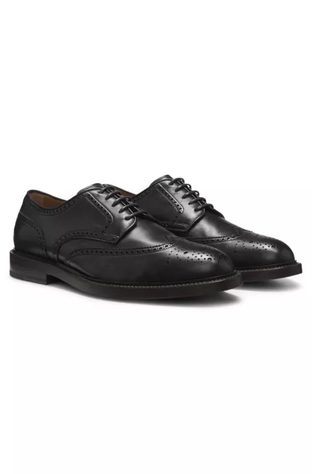 BOSS BY BECKHAM nappa-leather Derby shoes with brogueing