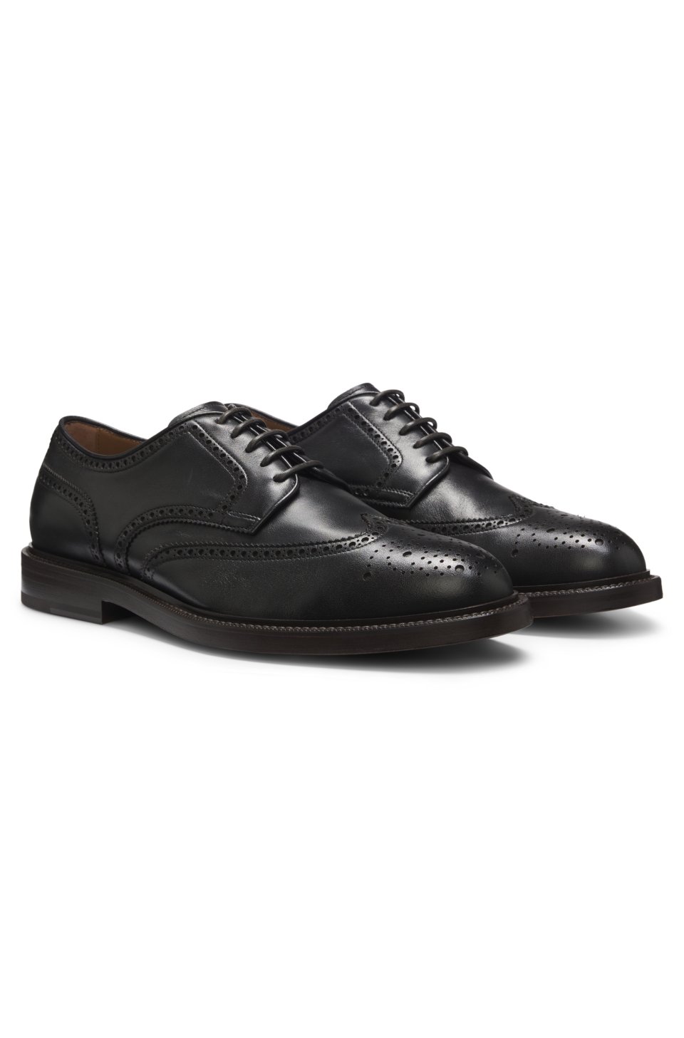 BY BECKHAM nappa-leather Derby shoes with brogueing