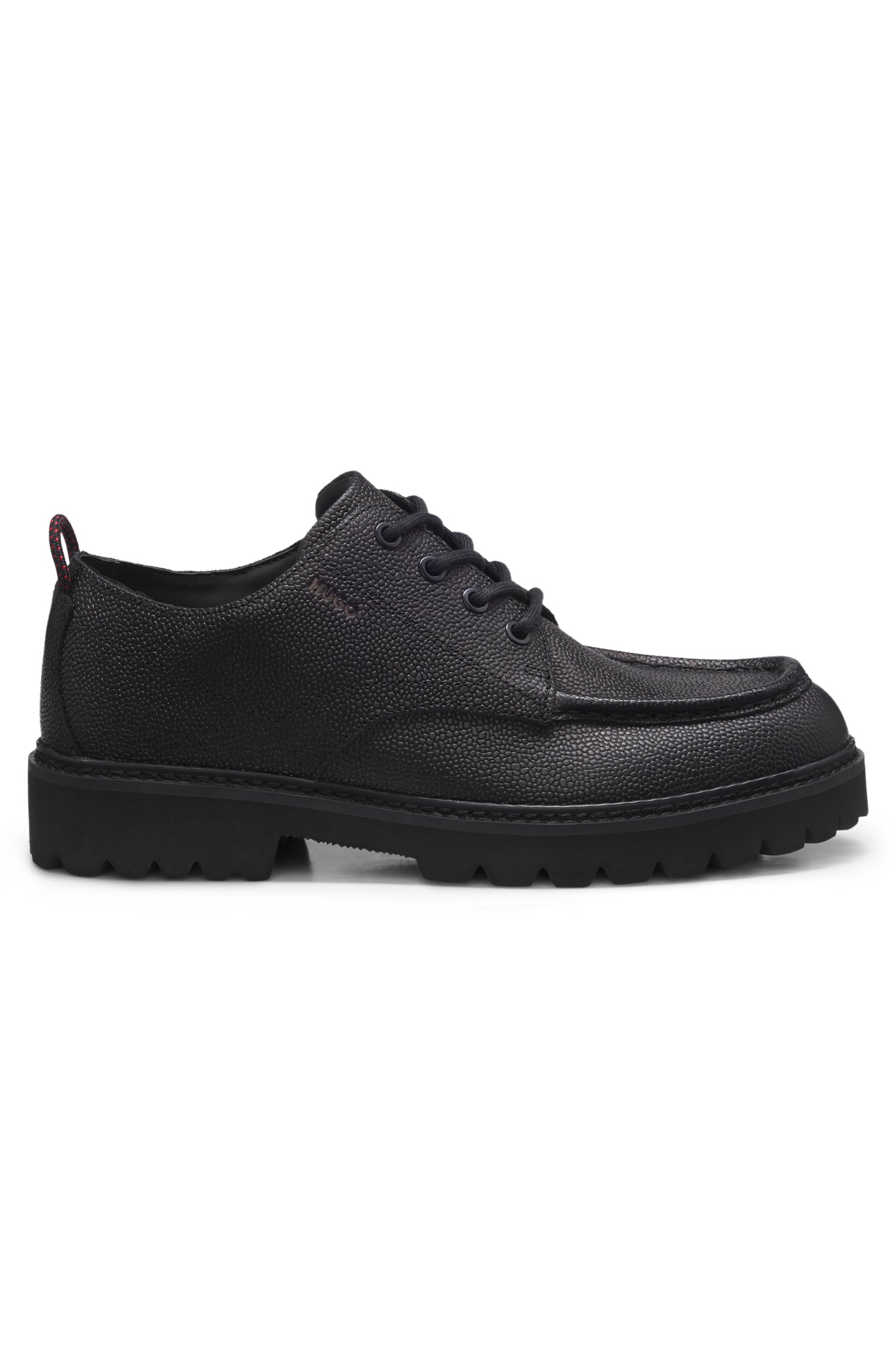 Hugo Derby shoes in grained leather with lug sole loafers & mockasiner herr – bild 3