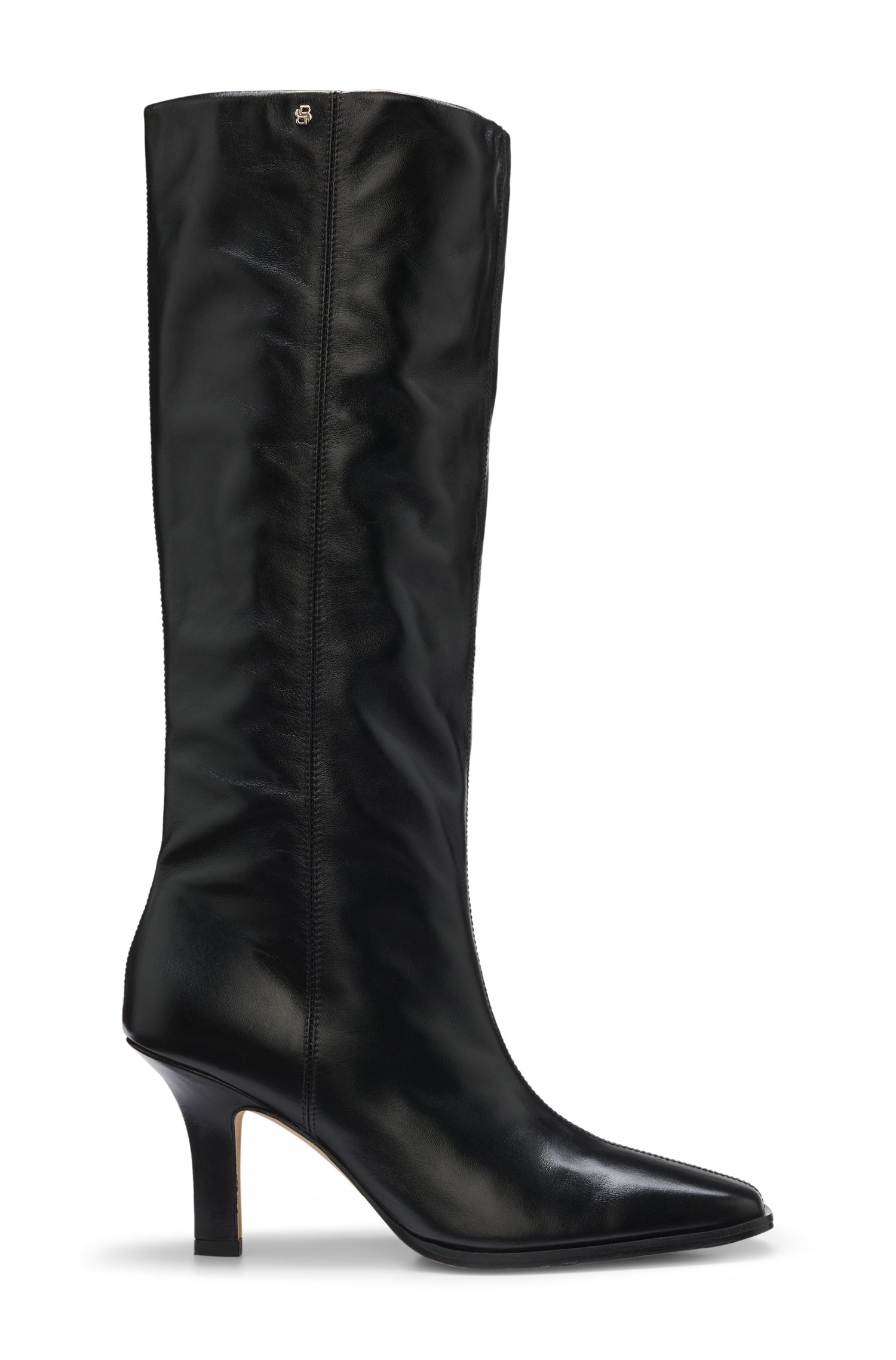 Boss Knee-high boots in leather with squared toe dam – bild 3