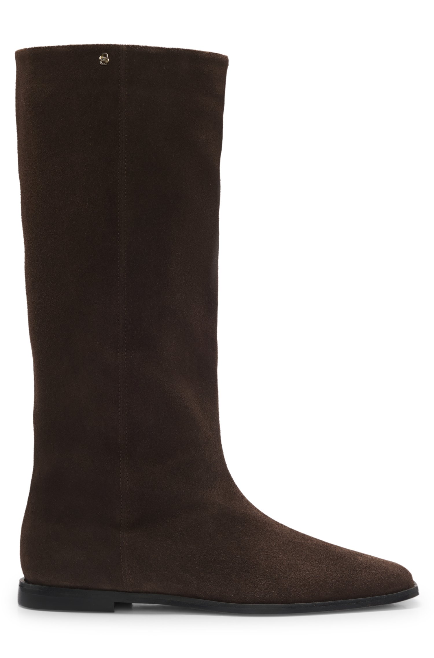 Boss Knee-high boots in suede with Double B monogram dam – bild 3