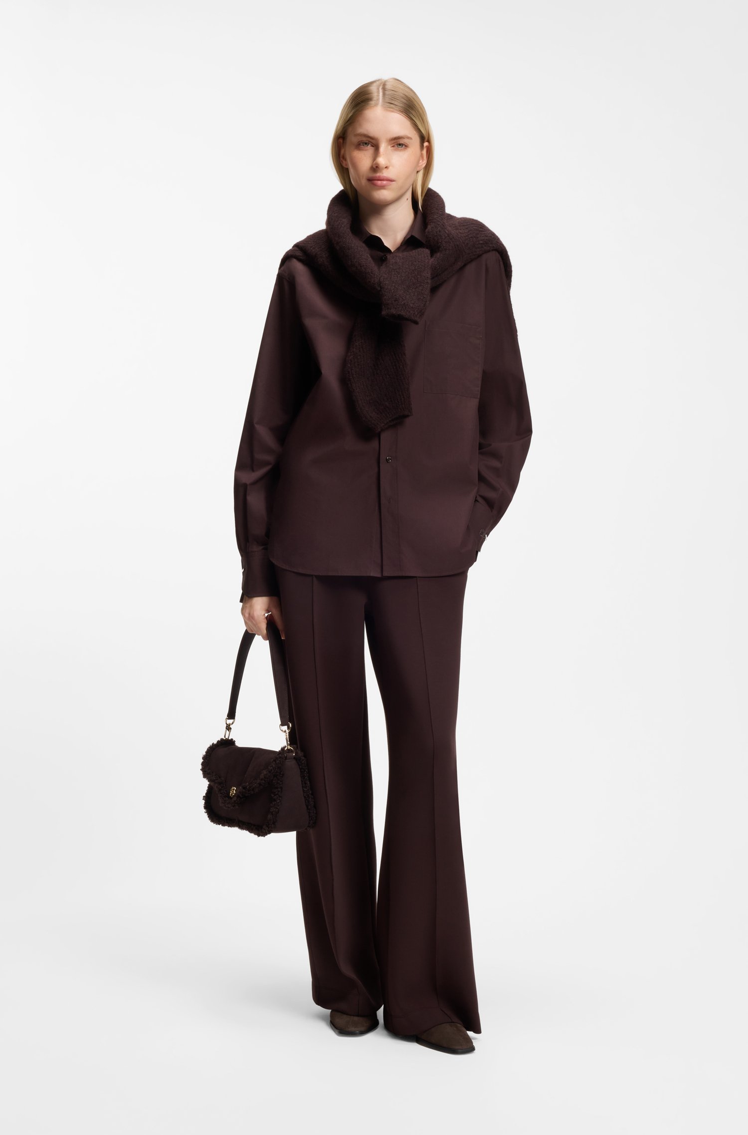 Boss Knee-high boots in suede with Double B monogram dam – bild 2