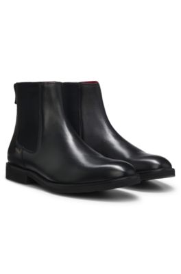 Versatile Chelsea boots in smooth leather, Black