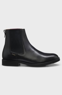 Versatile Chelsea boots in smooth leather, Black