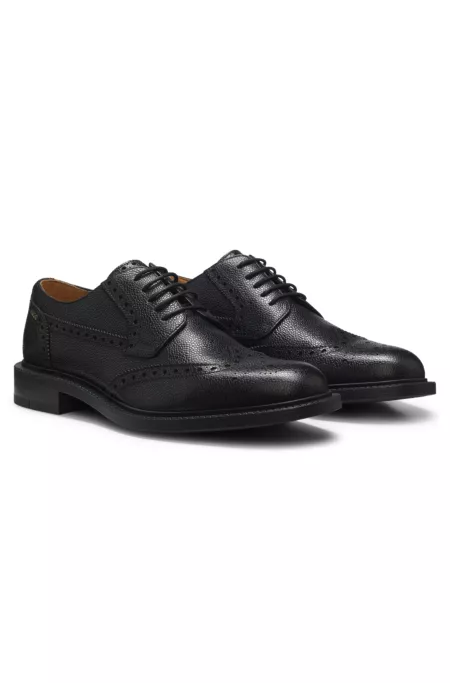Chaussures à lacets en cuir avec détails perforés