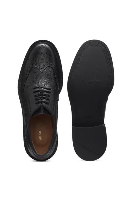 Chaussures à lacets en cuir avec détails perforés