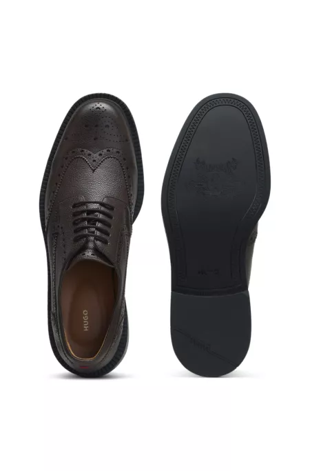 Chaussures à lacets en cuir avec détails perforés