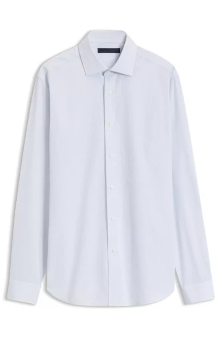 BOSS BY BECKHAM slim-fit shirt in striped cotton