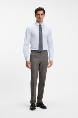 Boss BY BECKHAM slim-fit shirt in striped cotton randiga skjortor herr – bild 2