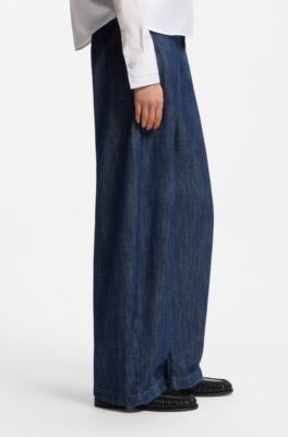 Mocassini in pelle con monogramma Double B, Nero