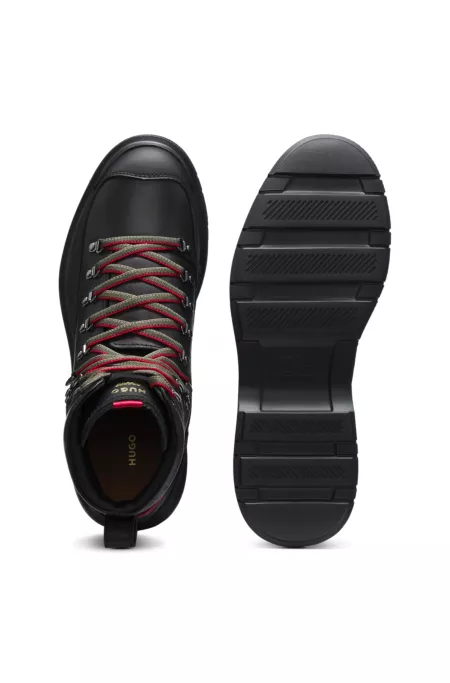 Hiking-style leather boots with an extralight sole
