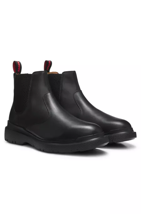 Leather chelsea boots with an extralight sole