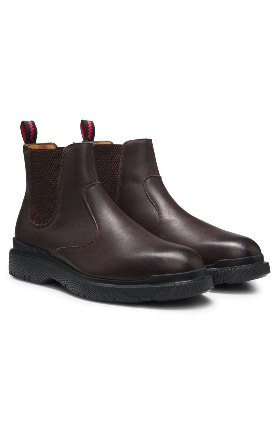 Leather chelsea boots with an extralight sole