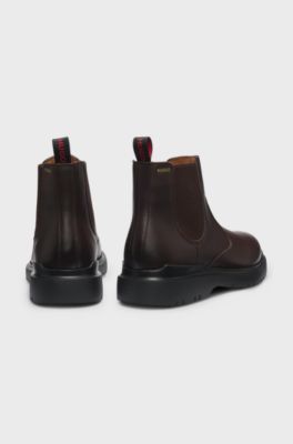 Leather chelsea boots with an extralight sole, Dark Brown