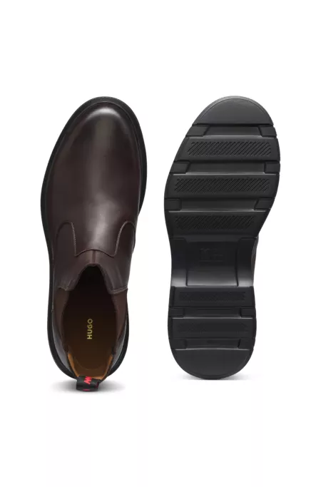 Bottines Chelsea en cuir à semelle extra-légère