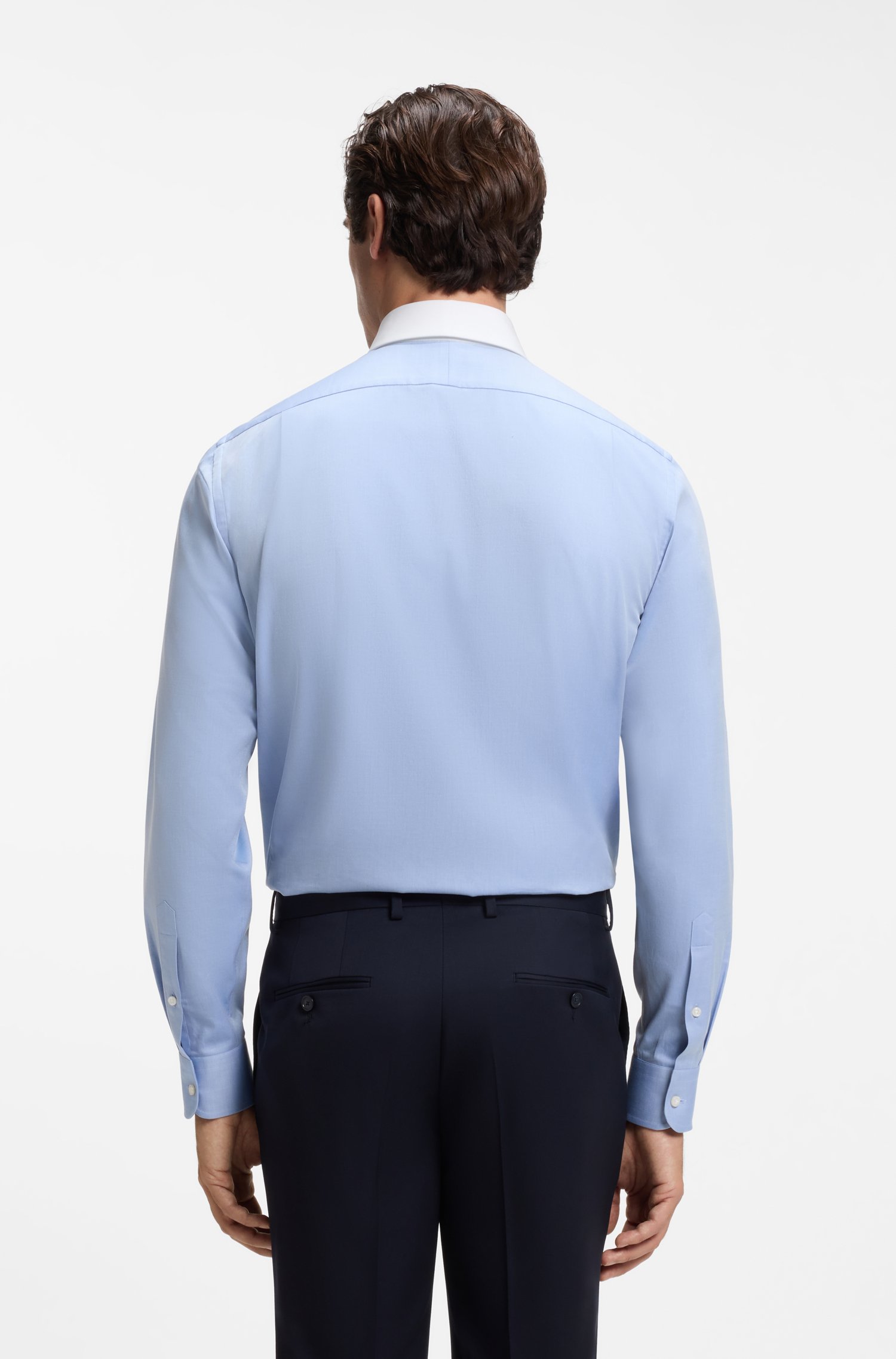 Boss BY BECKHAM slim-fit shirt with contrast collar skjortor & blusar herr – bild 3