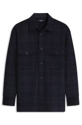 Boss BY BECKHAM relaxed-fit shirt in cotton rutiga skjortor herr – bild 4