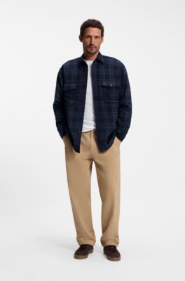 Boss BY BECKHAM relaxed-fit shirt in cotton rutiga skjortor herr – bild 2