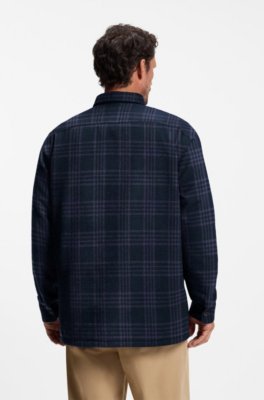 Boss BY BECKHAM relaxed-fit shirt in cotton rutiga skjortor herr – bild 3