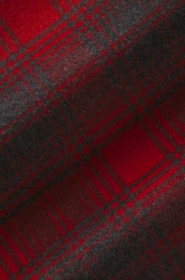 BOSS BY BECKHAM relaxed-fit shirt in cotton, Red Patterned