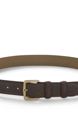 BOSS BY BECKHAM b&auml;lte i nubuck, M&ouml;rkbrun