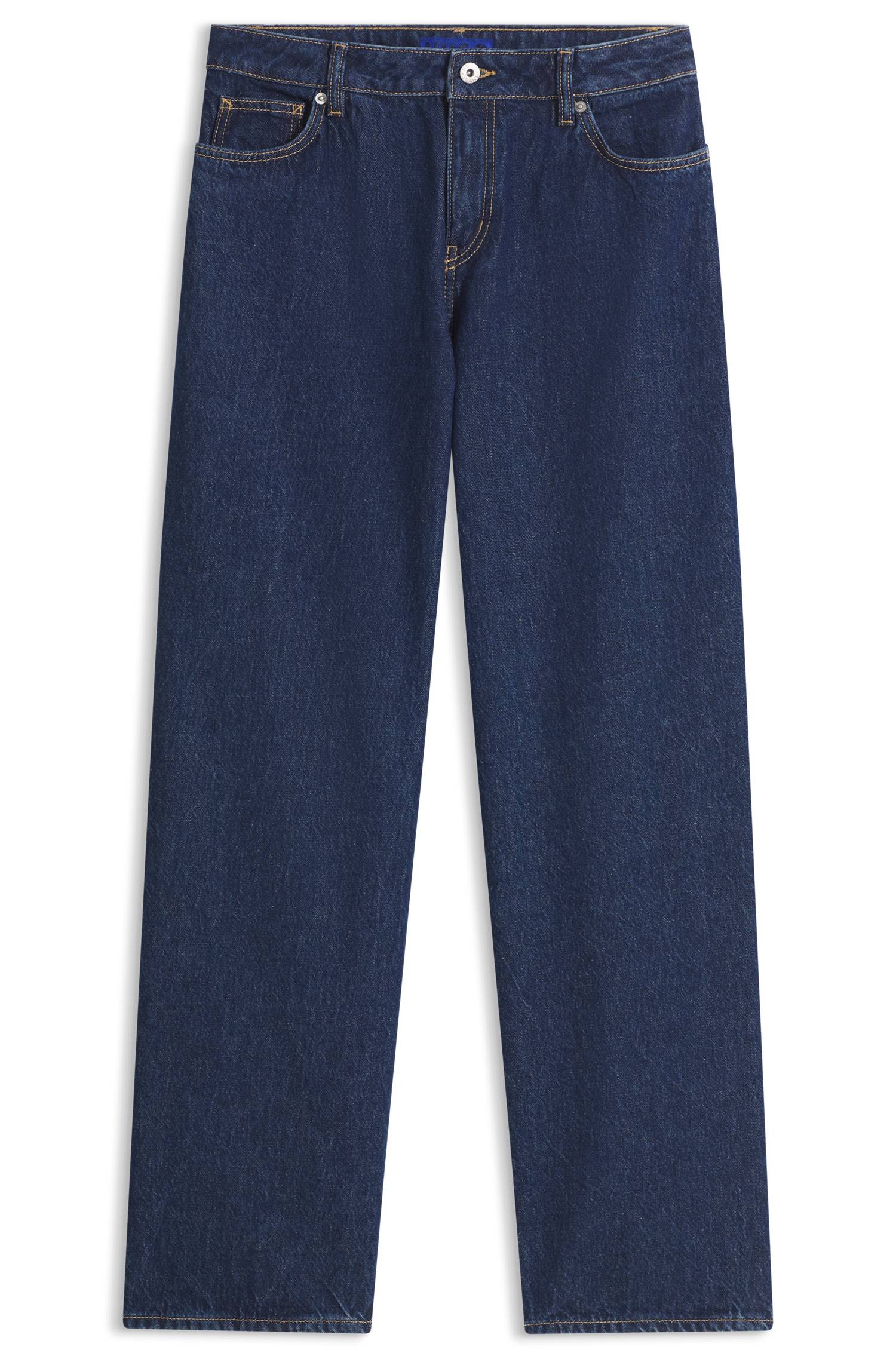 Hugo Baggy-fit jeans in blue rigid denim dam – bild 4