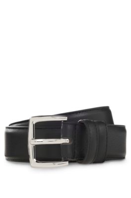 BOSS BY BECKHAM belt in tumbled nappa leather, Black