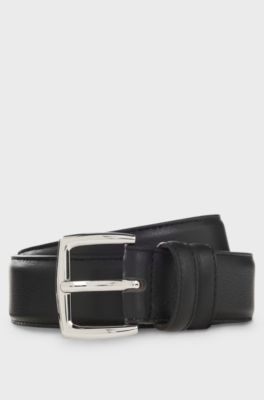 BOSS BY BECKHAM belt in tumbled nappa leather, Black