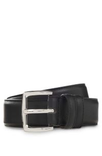 BOSS BY BECKHAM belt in tumbled nappa leather, Black