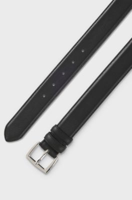 BOSS BY BECKHAM belt in tumbled nappa leather, Black
