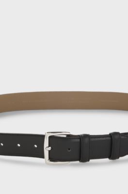BOSS BY BECKHAM belt in tumbled nappa leather, Black