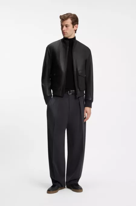 BOSS BY BECKHAM belt in tumbled nappa leather